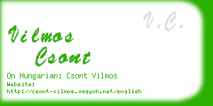 vilmos csont business card